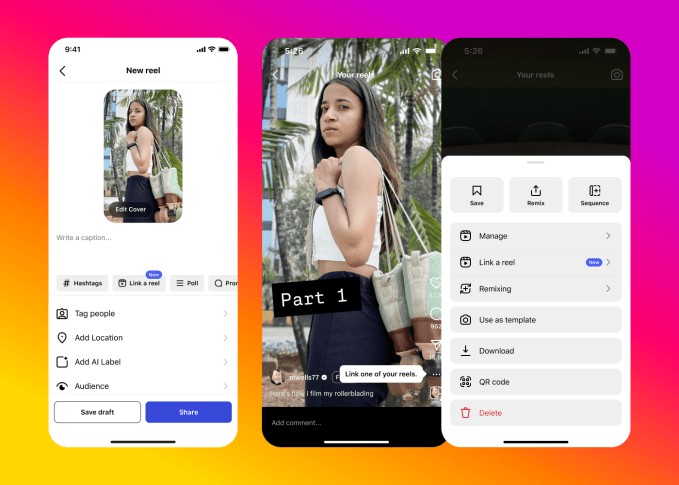 instagram now lets creators link multiple reels in a series