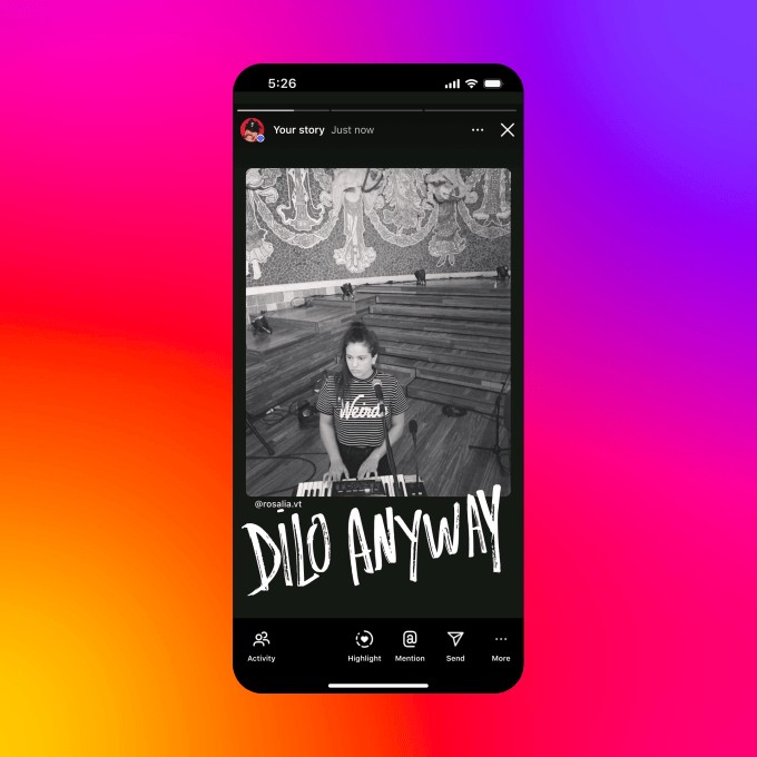 instagram now lets you share spotify songs with sound to stories