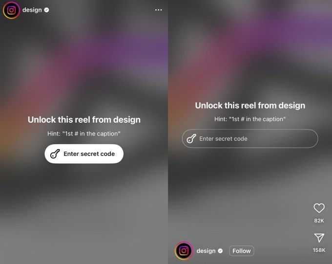 instagram tests locked reels that can be accessed with secret codes