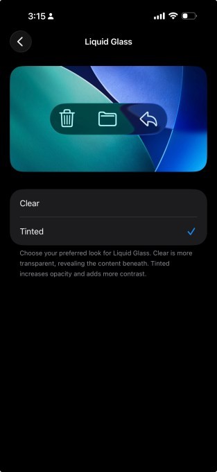 ios 26.1 lets you turn down liquid glass’ transparency