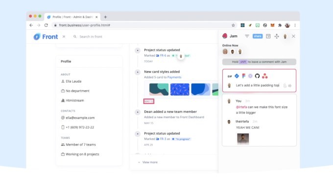 jam raises $3.5 million to figma-tize product collaboration
