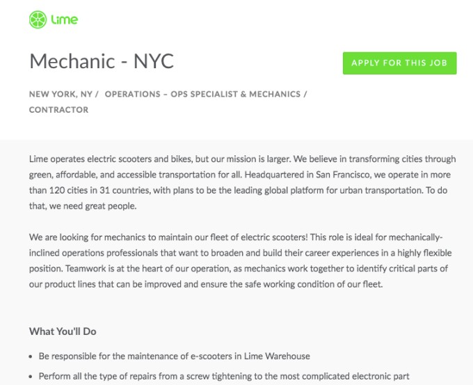 job postings hint at winners of nyc and london e-scooter pilots
