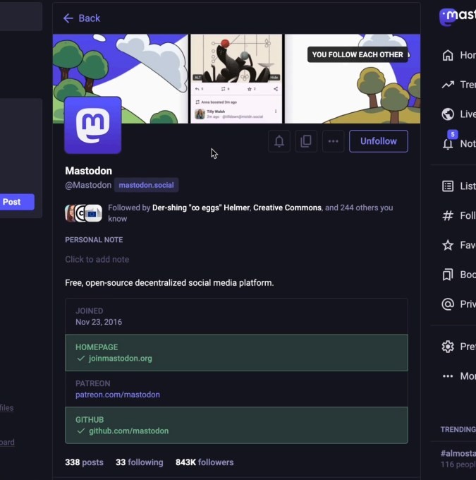 mastodon’s latest update readies the app for quote posts, revamps design