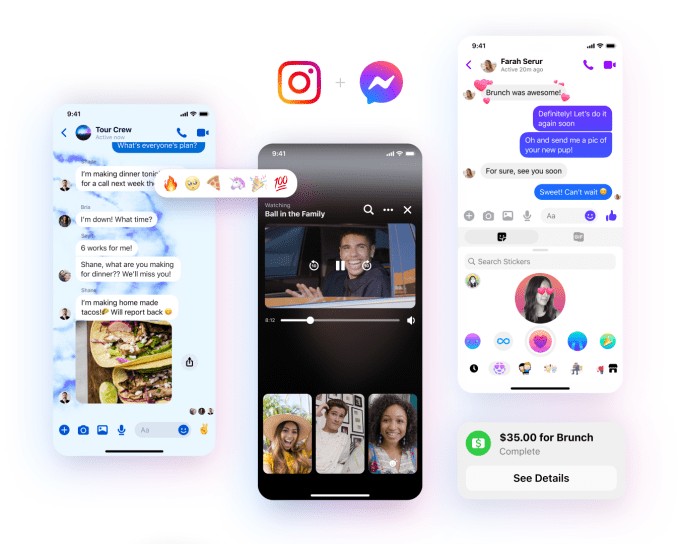 messenger’s latest update brings new features, cross-app communication with instagram