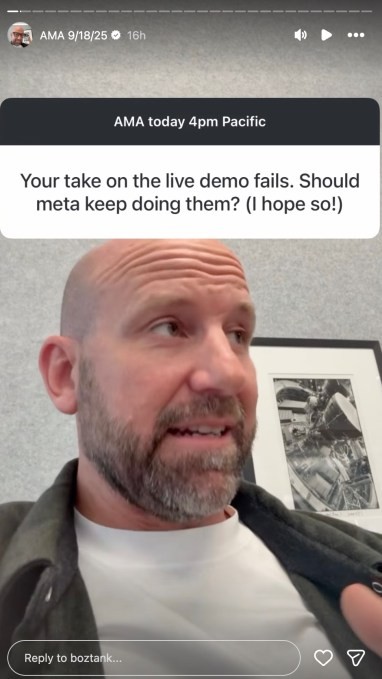 meta cto explains why the smart glasses demos failed at meta connect — and it wasn’t the wi-fi