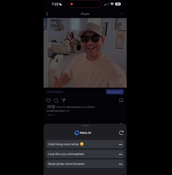 meta spotted testing ai-generated comments on instagram