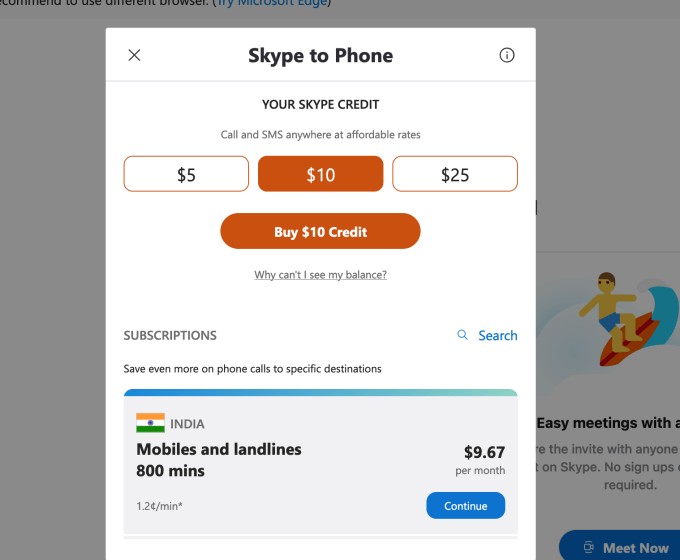microsoft quietly axes skype credit and phone number sales to push subscriptions