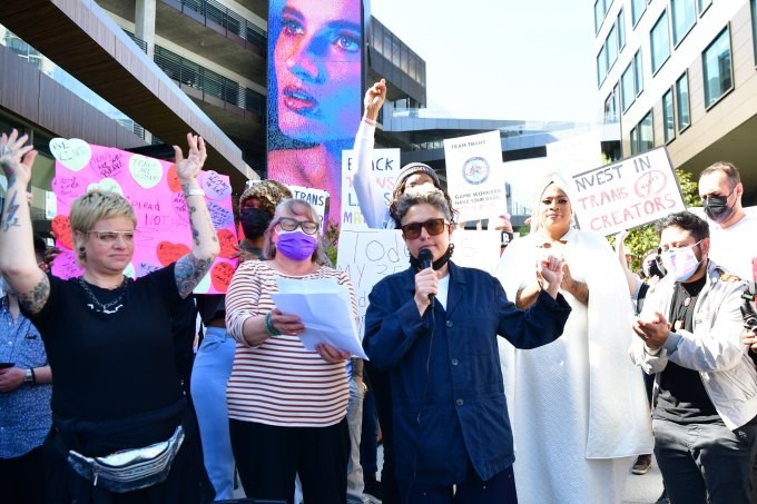 netflix employees stage a trans solidarity walkout, pose list of demands