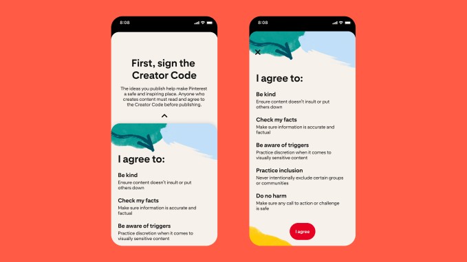 pinterest announces $500k creator fund, ‘creator code’ content policy, moderation tools and more
