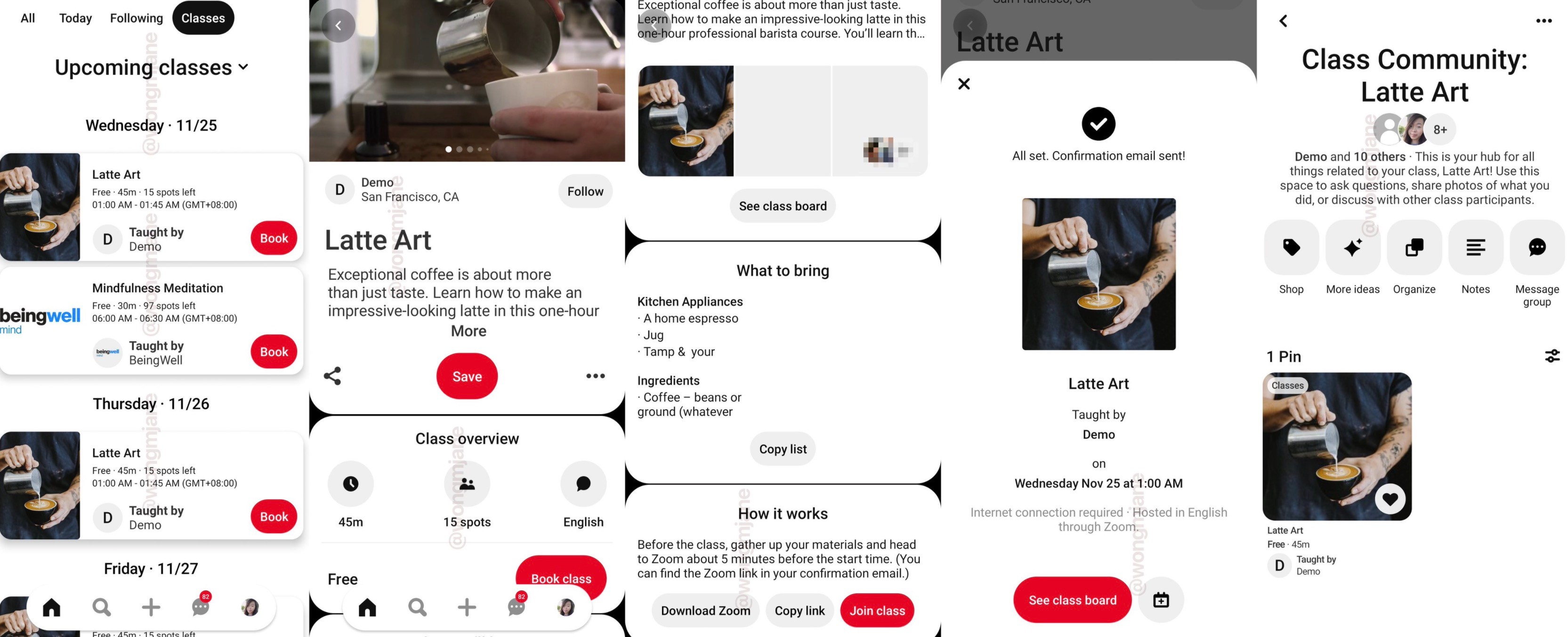 pinterest tests online events with dedicated ‘class communities’