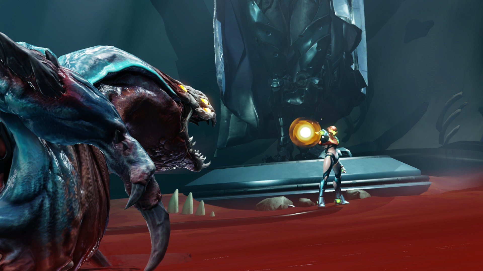 playing metroid dread on the nintendo switch oled model
