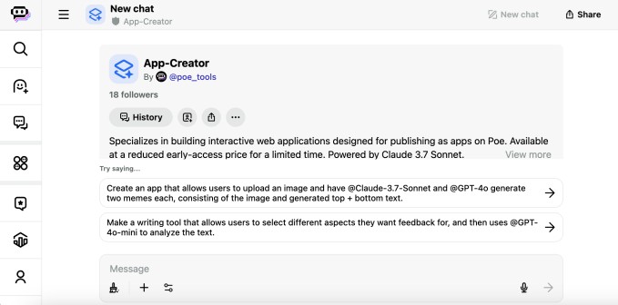 quora’s poe now lets users create and share custom ai-powered apps
