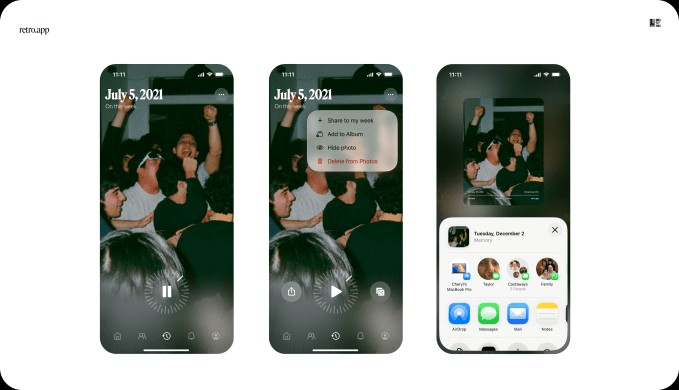 retro, a photo-sharing app for friends, lets you ‘time-travel’ through your camera roll