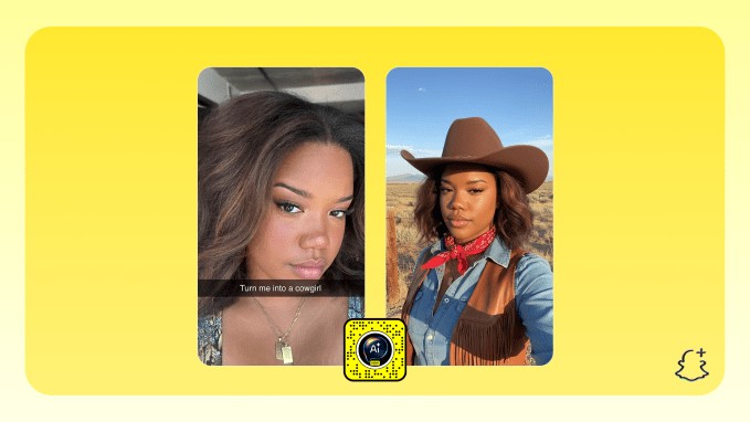 snapchat’s new lens lets you create ai images using text prompts