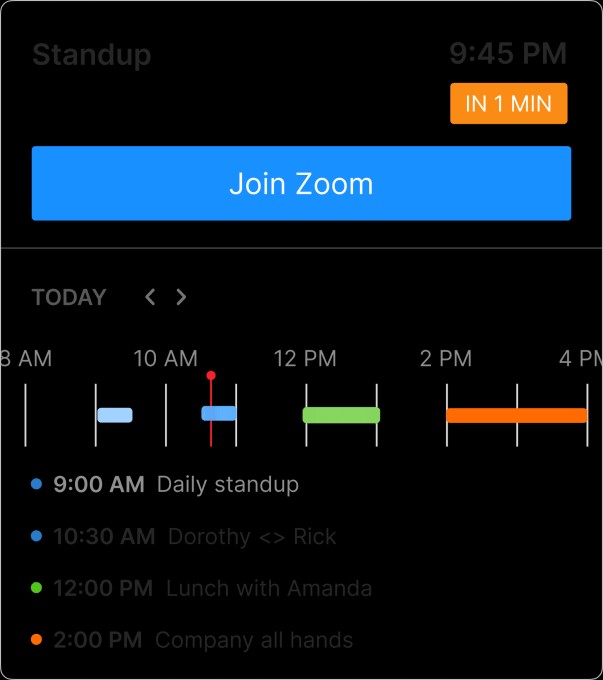 superpowered lets you see your schedule and join meetings from the mac menu bar