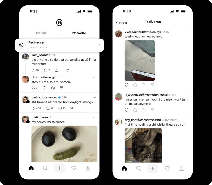 threads expands open social web integrations with fediverse feed, user profile search
