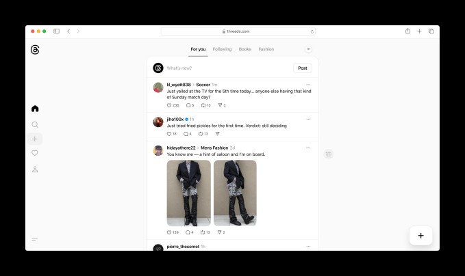 threads officially moves to threads.com and updates its web app