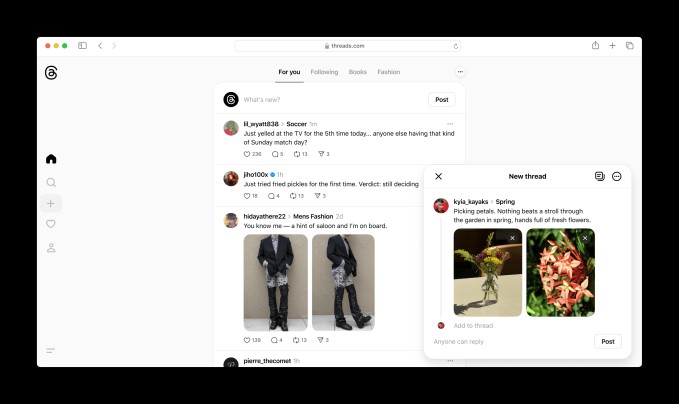 threads officially moves to threads.com and updates its web app