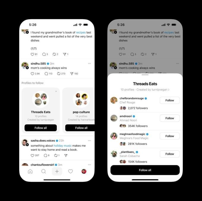 threads rolls out its own version of bluesky’s ‘starter packs’