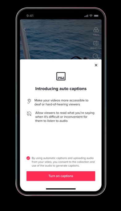 tiktok adds auto captions to make videos accessible to hard of hearing and deaf