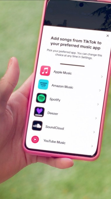 tiktok adds youtube music as an option to save songs playing in videos