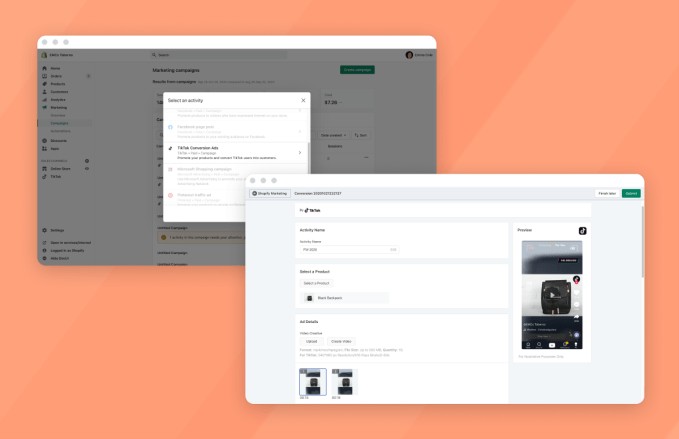 tiktok partners with shopify on social commerce