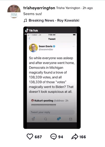 tiktok takes down some hashtags related to election misinformation, ignores others