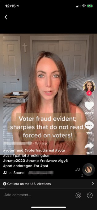 tiktok takes down some hashtags related to election misinformation, ignores others