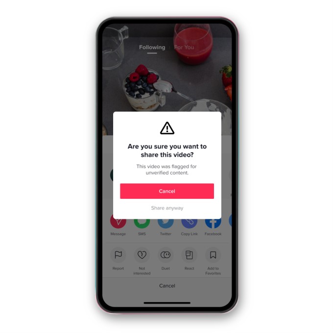 tiktok to flag and downrank ‘unsubstantiated’ claims fact checkers can’t verify