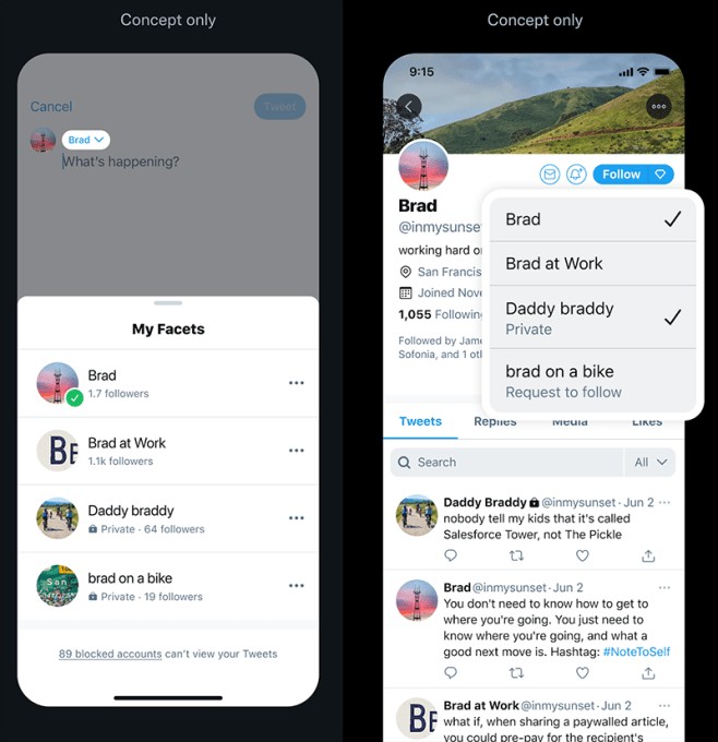 twitter considers new features for tweeting only to friends, under different personas and more