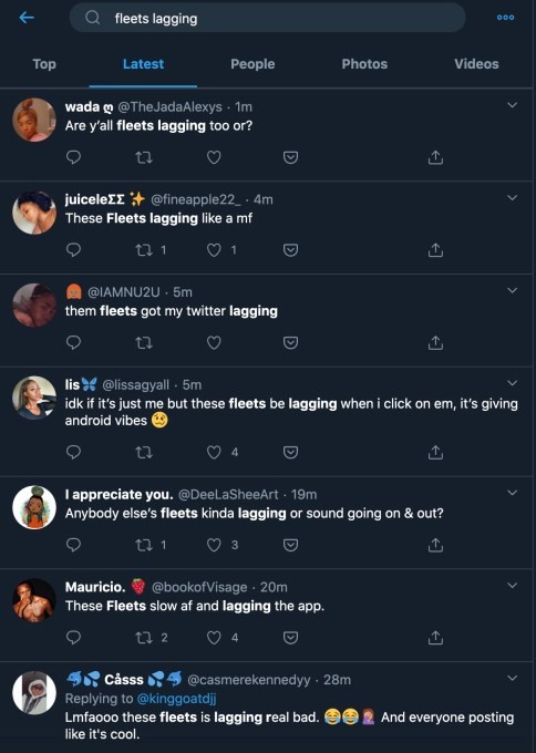twitter’s new stories feature ‘fleets’ is struggling under the load