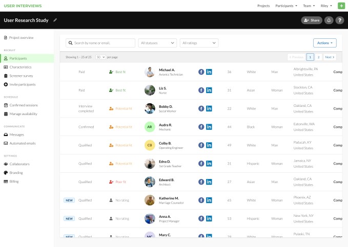 user interviews, the crm for qualitative user research, raises $10 million series a