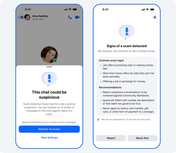 whatsapp and messenger add new warnings to help older people avoid online scams