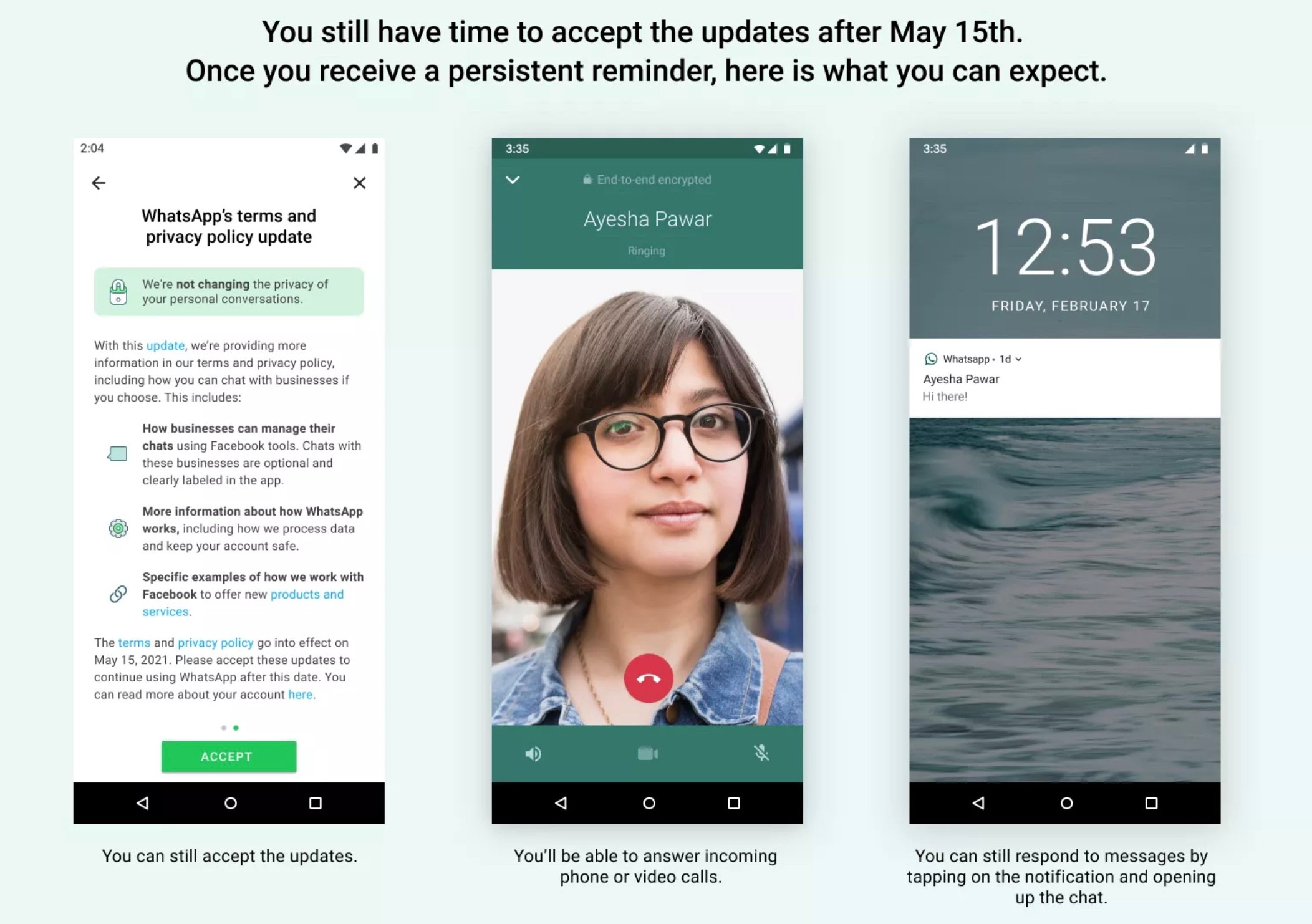 whatsapp, growing despite backlash, relaxes may 15 policy update deadline