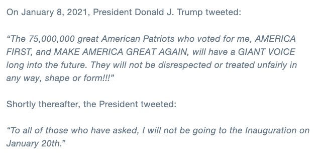 why twitter says it banned president trump