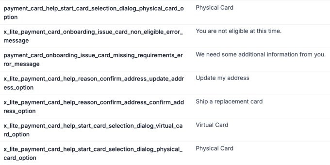 x app code points to a physical card coming to x money