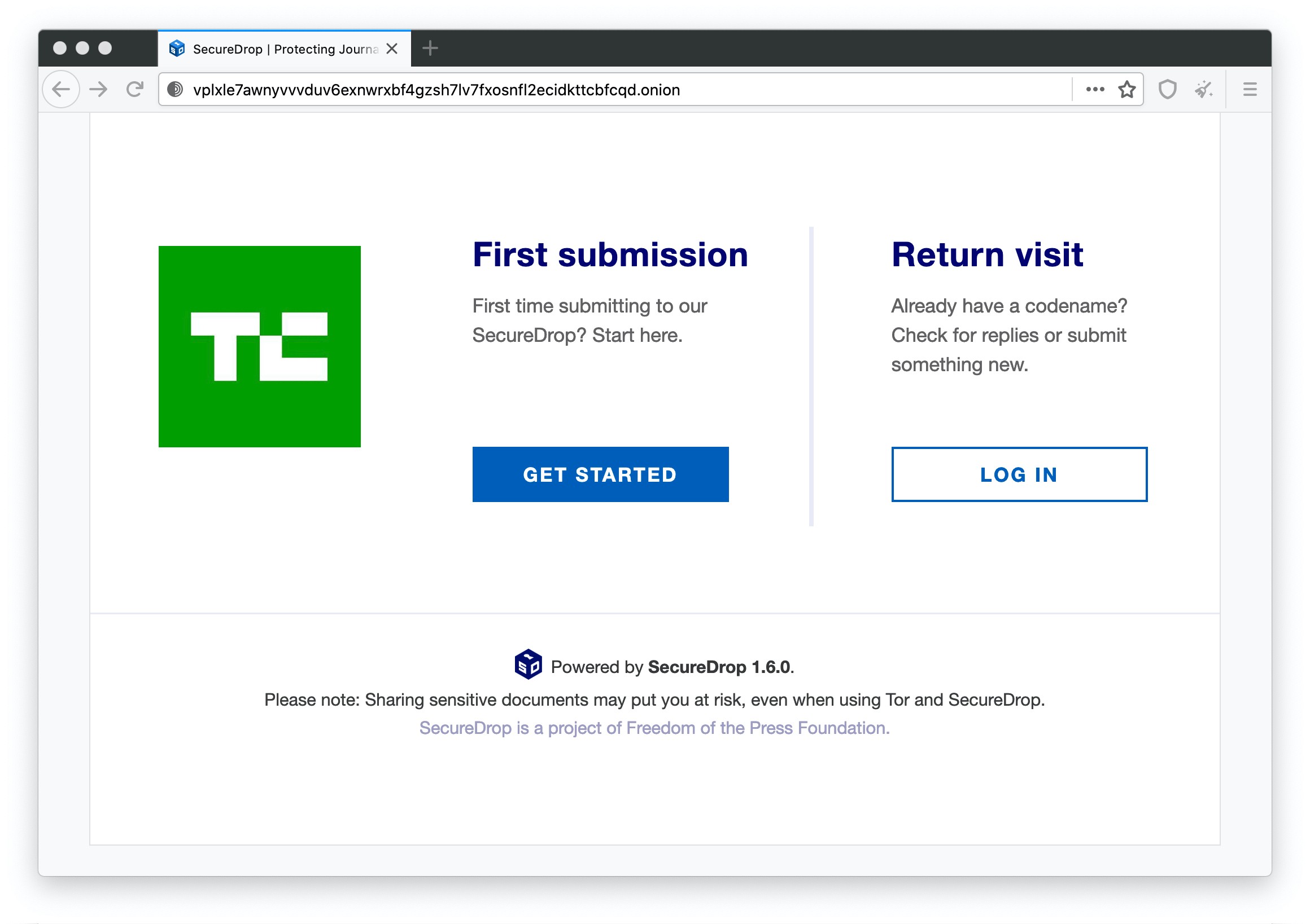 you can now securely submit tips to techcrunch using securedrop