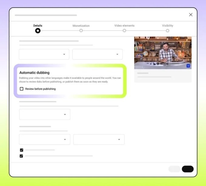 youtube’s new auto-dubbing feature is now available for knowledge-focused content