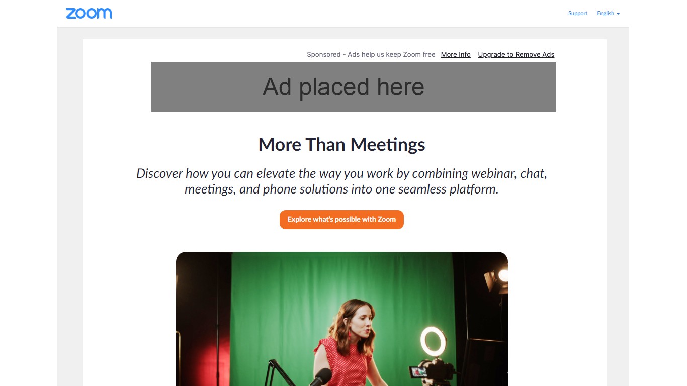 zoom is piloting ads for free users