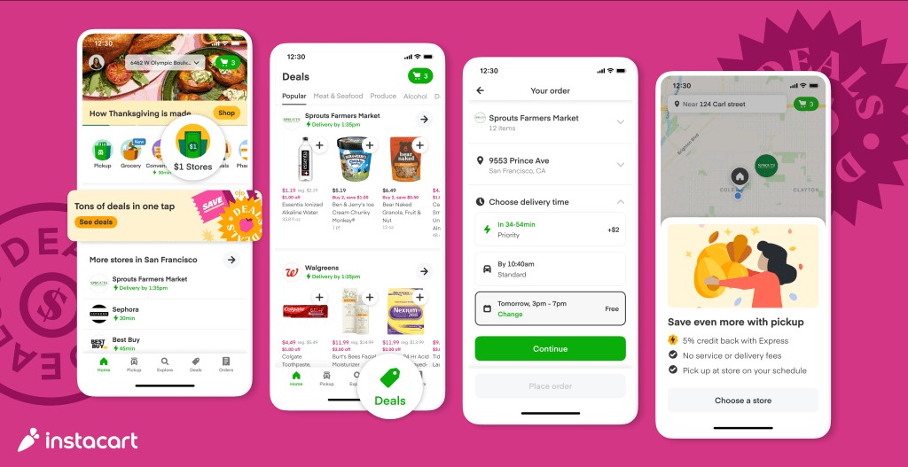 Instacart Offers Reduced & Free Delivery, New 'Deals Tab'