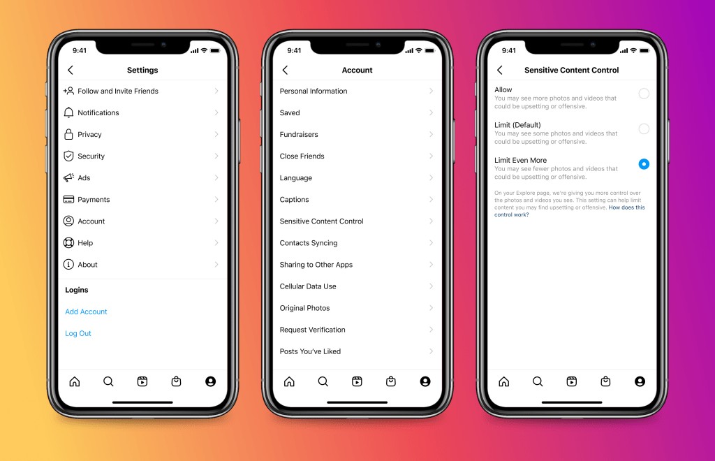 Instagram Limits Sensitive Content in Explore Tab - New Controls