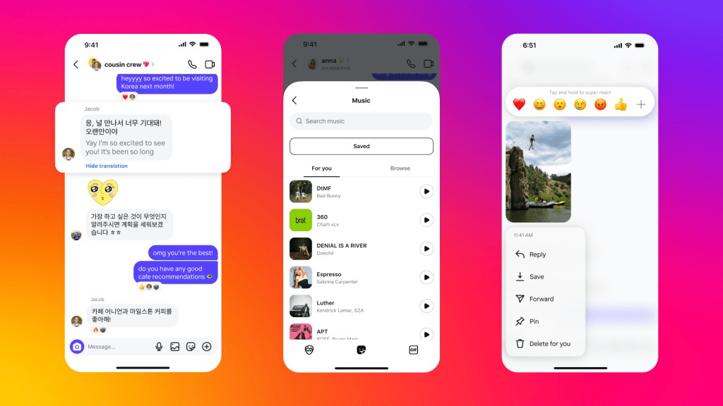 Instagram DM Updates: Music Sharing, Scheduling & Translation