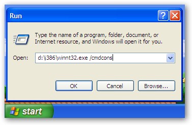 Windows XP Recovery Console - Add to Boot Menu