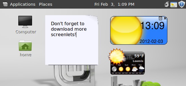 Install Screenlets for Linux Mint 12 - Desktop Widgets