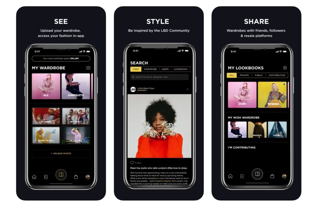 Little Black Door: Share Your Wardrobe - iOS & Android App
