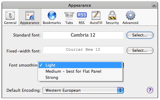Fix Fuzzy Fonts in Safari for Windows - Clear Type Rendering