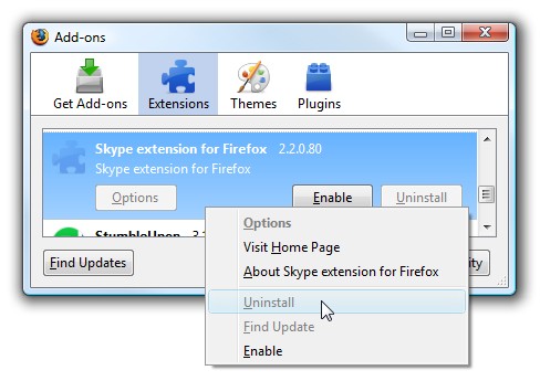 Remove Skype Extension from Firefox - Step-by-Step Guide