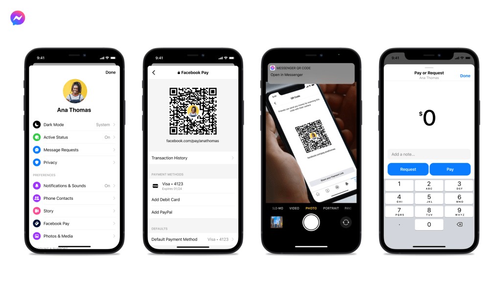 Messenger Adds QR Codes for P2P Payments - US
