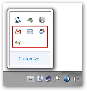 Google Services Monitor - System Tray