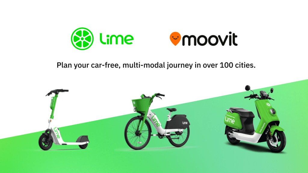 Moovit Now Includes Lime Scooters, Bikes & Mopeds